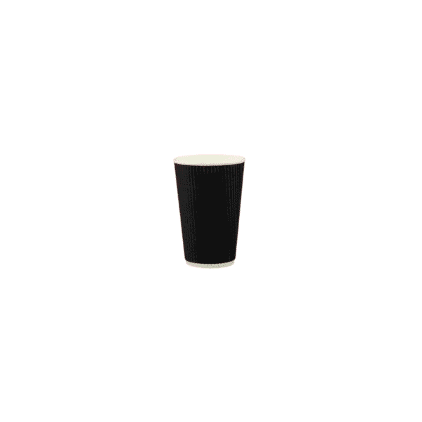 Black Ripple Cups – Triple-Wall Insulation