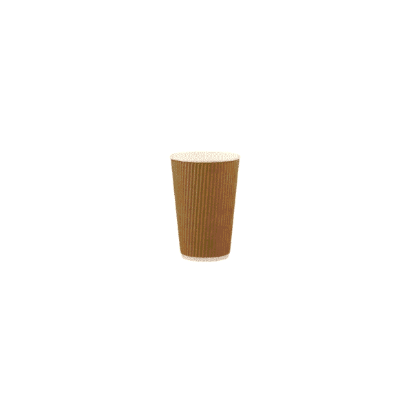 Kraft Ripple Cups Triple-Wall Insulated