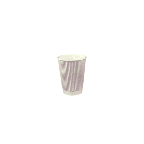 White Ripple Paper Coffee Cup