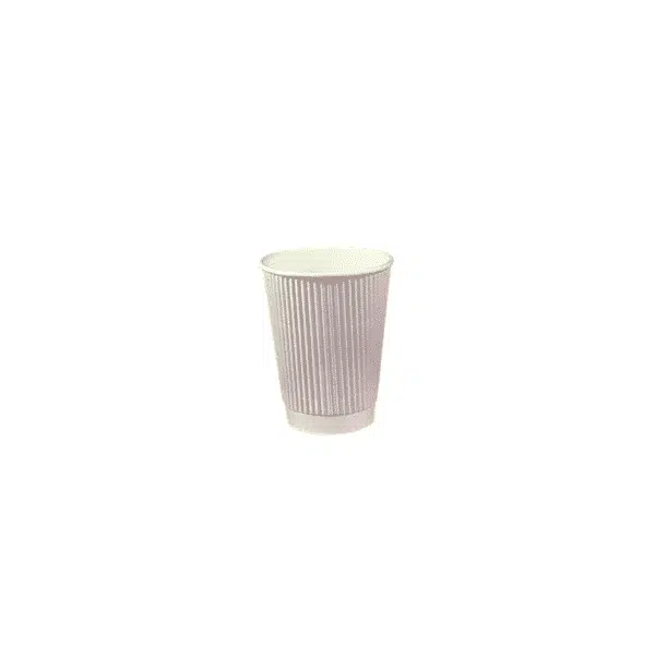 White Ripple Paper Coffee Cup