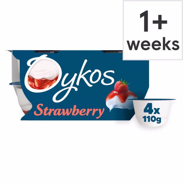 Oykos Yoghurts: Strawberry 4x110g
